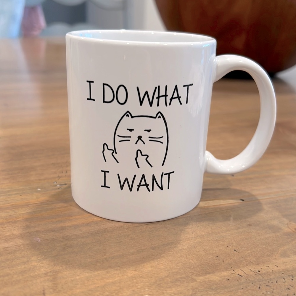 🌟Host Pick 🌟I do what I want cat mug. Gently Used.